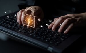 Security comparison diagram showing cloud faxing with Faxination TLS encryption and granular access controls versus traditional analog fax machine with no encryption or audit trail for HIPAA compliant enterprise document workflows