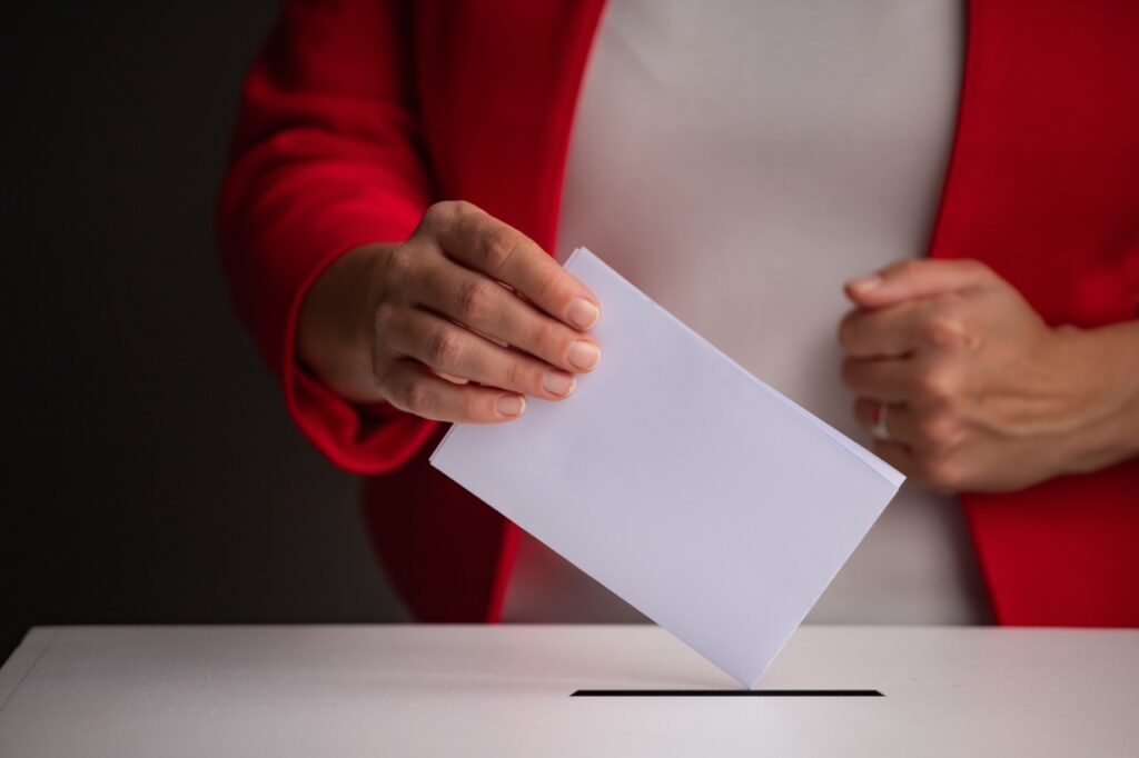 Election office transmitting voter registration documents securely by fax